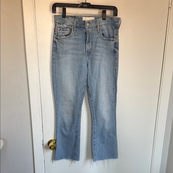 Mother The Insider Crop Step Fray High Rise Jeans Size 25 I Confess - Picture 3 of 6